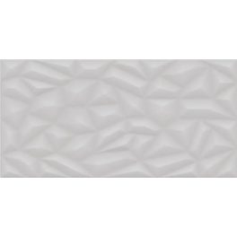  60x30 UNIQUE, Faianta, alb lucios szürke fényes 3D mintás fali csempe, falburkoló 